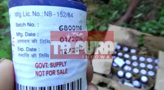 Generic medicines recovered from a well